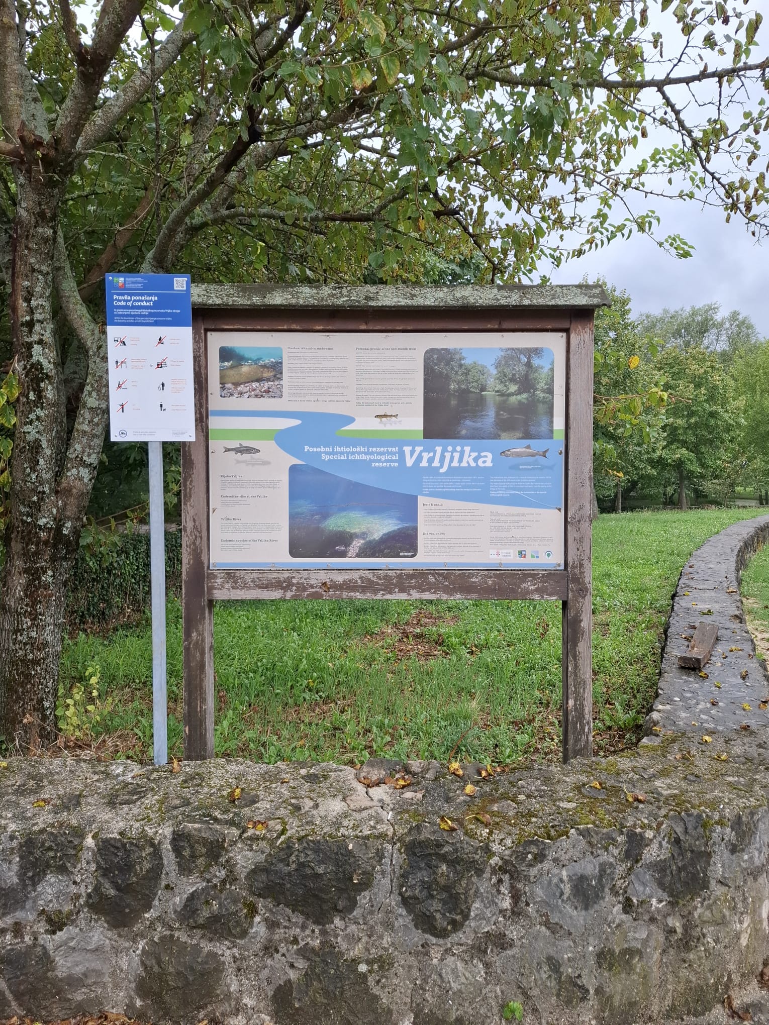 Nove table sa pravilima ponašanja u Posebnom ihtiološkom rezervatu Vrljika